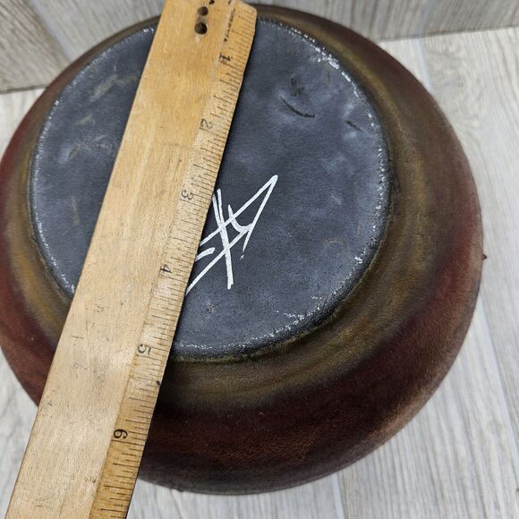 R. Kevin Kelley Signed Raku Studio Pottery Pot Vase Southwest Native Iridescent - Picture 12 of 14